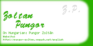 zoltan pungor business card