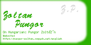 zoltan pungor business card